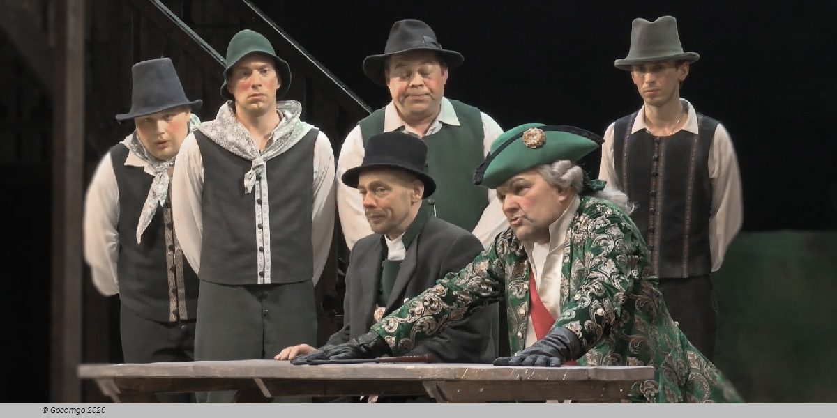 Scene 6 from the operetta "The Bird Seller"